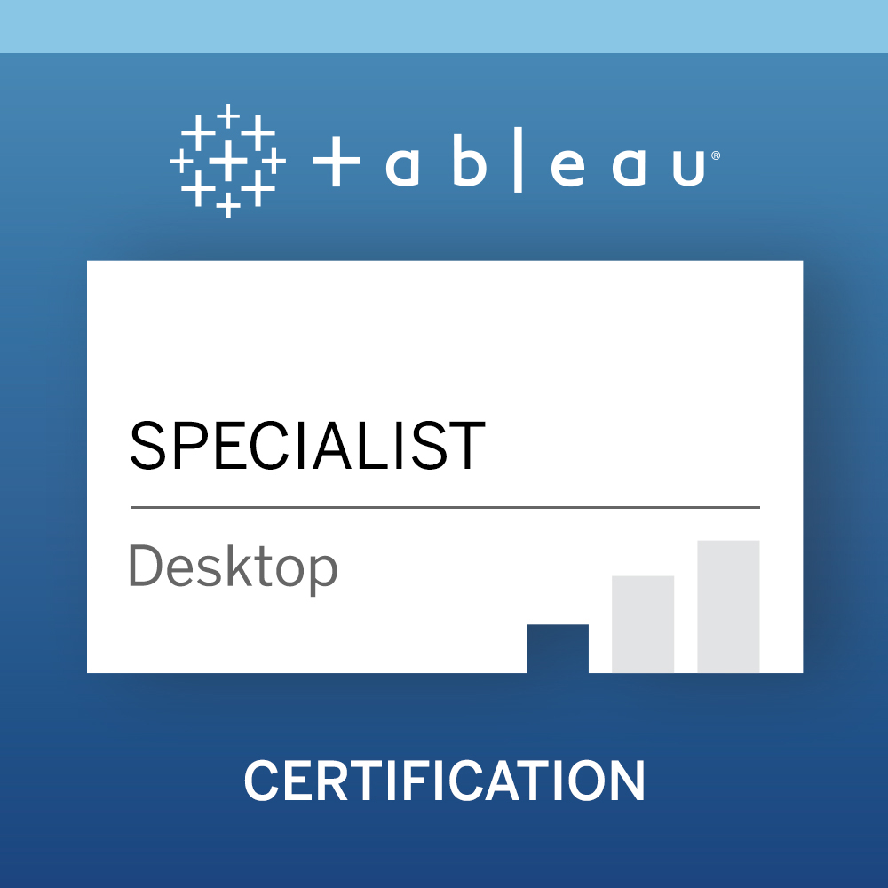 Tableau Certified Desktop Specialist
